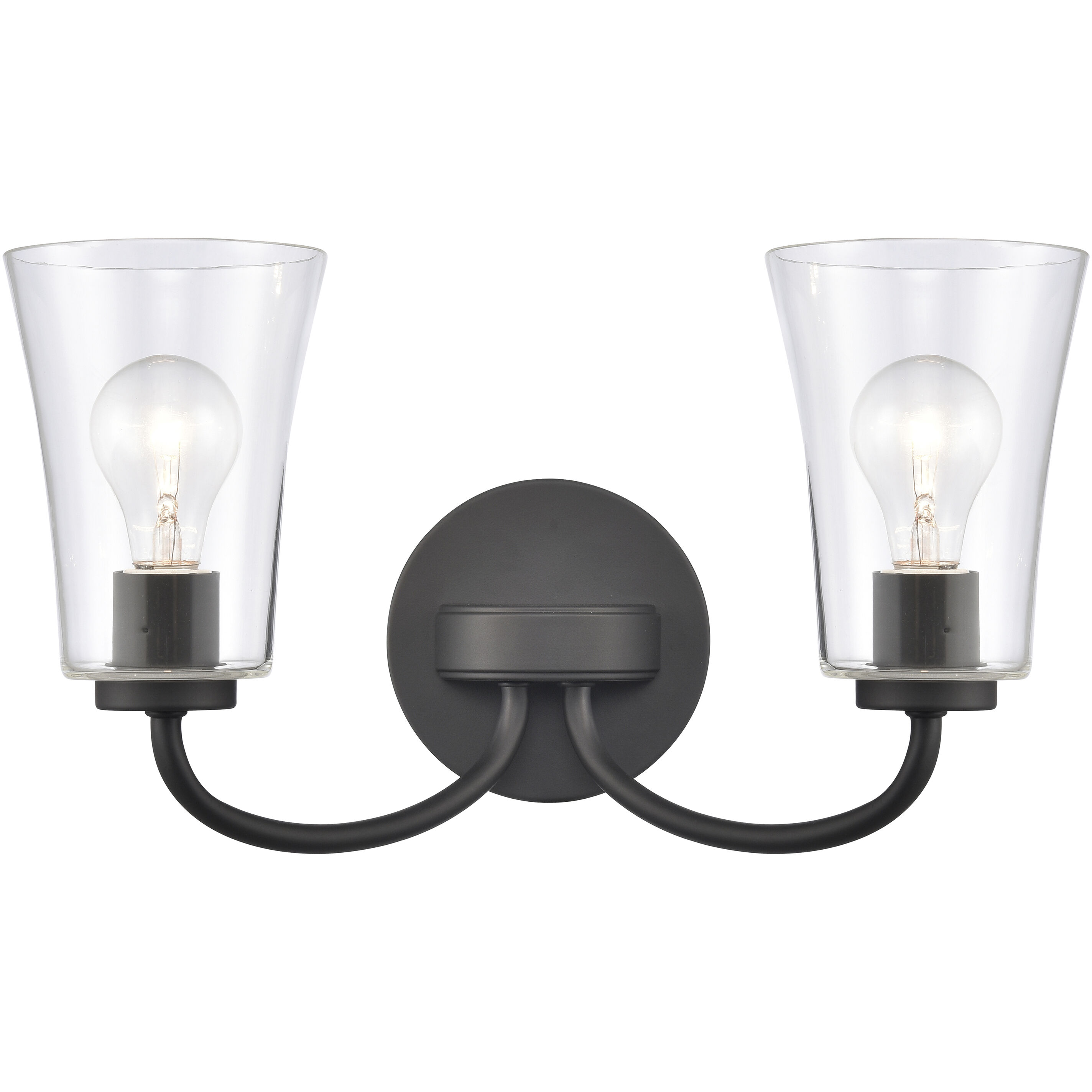 Emily Vanity Light Wall Light in Matte Black