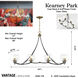 Vantage Kearney Park 8 Light 44 inch Coal and Soft Brass Island Light Ceiling Light