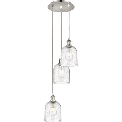 Ballston Bella 3 Light 12 inch Polished Nickel Cord Hung Multi Pendant Ceiling Light