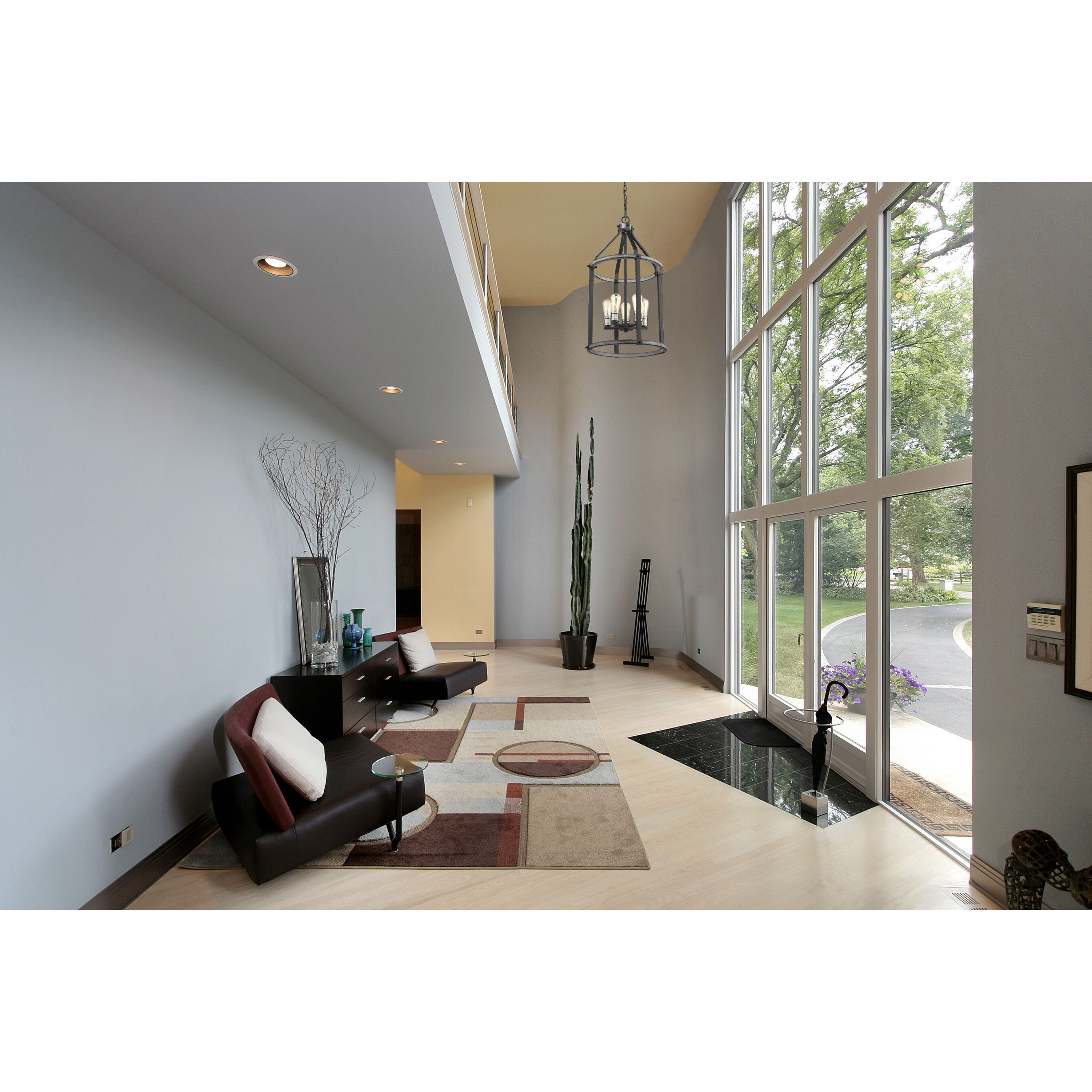 Kirkland 5 Light 16 inch Ashen Barnboard Chandelier Ceiling Light