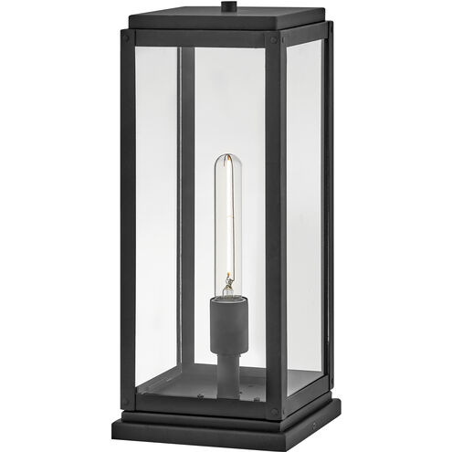 Estate Series Max 1 Light 17 inch Black Outdoor Pier Mount