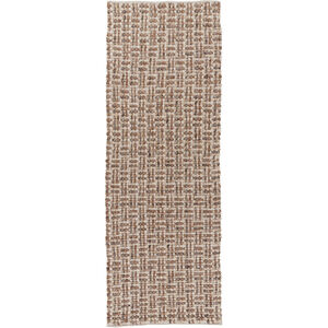 Cascade 96 X 30 inch Brown and Brown Runner, Wool