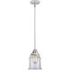 Nouveau 2 Canton 1 Light 6 inch Polished Chrome Mini Pendant Ceiling Light in Incandescent, Clear