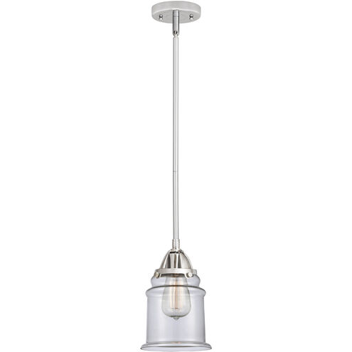 Nouveau 2 Canton 1 Light 6 inch Polished Chrome Mini Pendant Ceiling Light in Incandescent, Clear