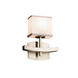 Textile 9 inch Dark Bronze ADA Wall Sconce Wall Light in Rectangle, Incandescent, Gray