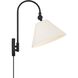 Traditional 1 Light 10 inch Matte Black Wall Sconce Wall Light
