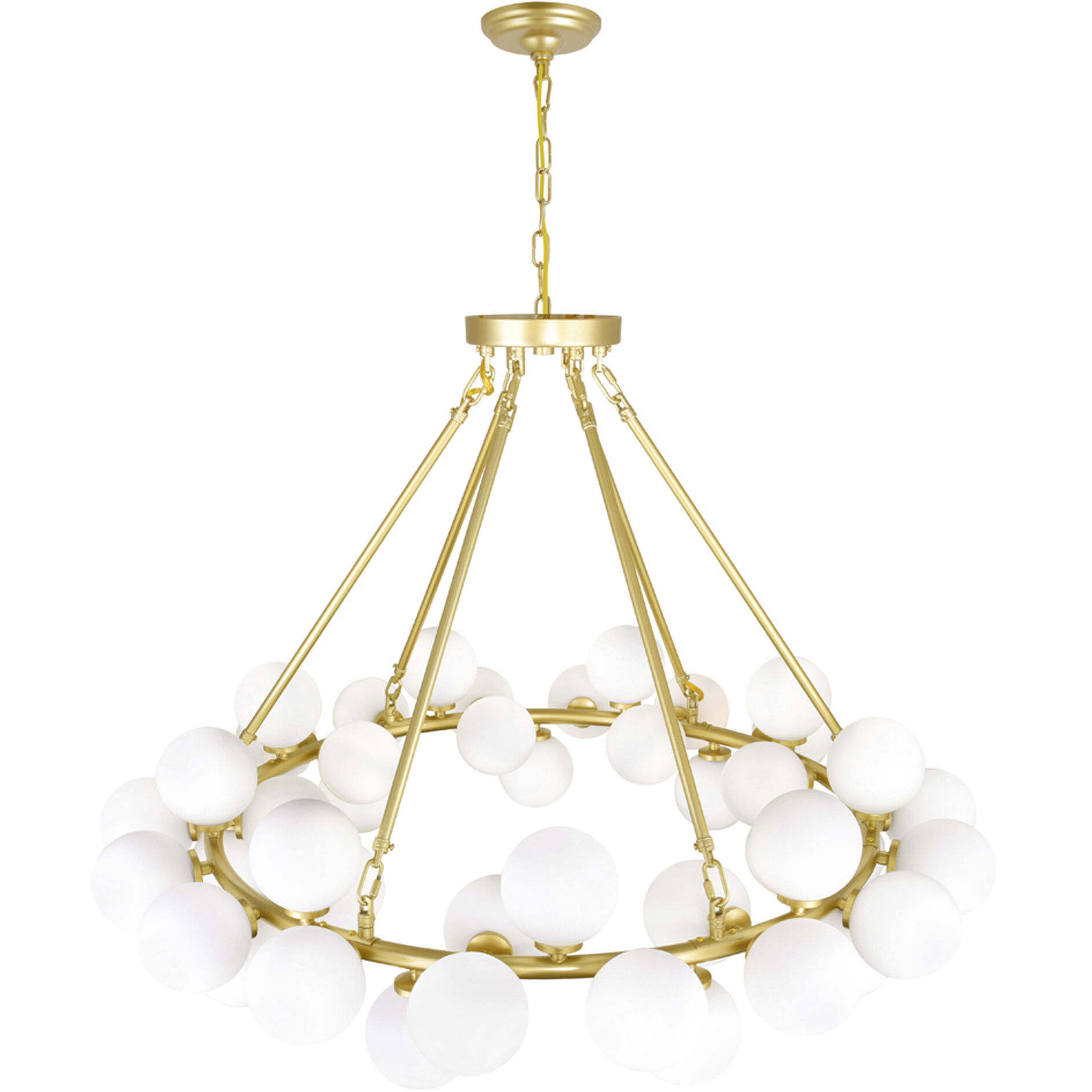 Arya LED 39 inch Satin Gold Chandelier Ceiling Light