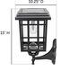 Grand Prairie 15.75 inch Black Solar Light