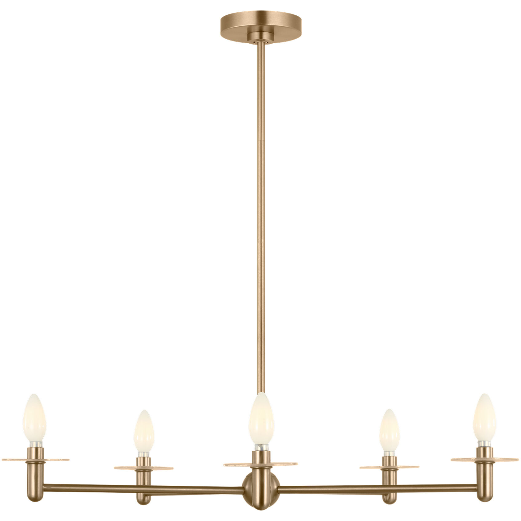 Vilera LED 33.25 inch Satin Brass Chandelier Ceiling Light