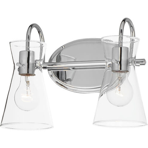 Ava 2 Light 13.5 inch Polished Chrome Bath Vanity Light Wall Light
