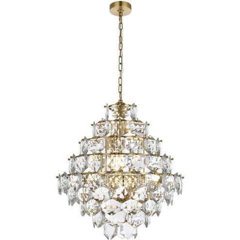 Adaline 15 Light 24 inch Satin Gold Chandelier Ceiling Light