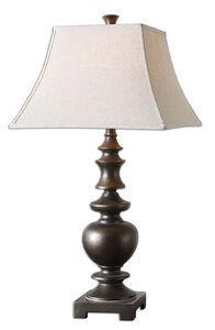 Pinch 33 inch 150 watt Lightly Distressed Textured Dark Bronze Table Lamp Portable Light