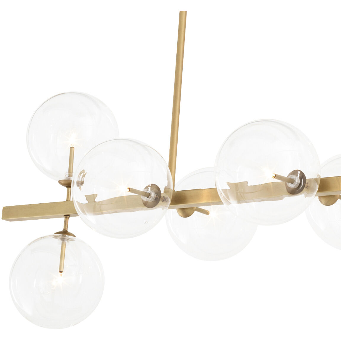 Largo 10 Light 62.99 inch Antique Brass Chandelier Ceiling Light