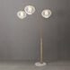 Bloom 86.6 inch 9 watt Weathered Brass and White Arc Floor Lamp Portable Light