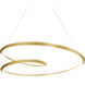 Ampersand LED 39.38 inch Brushed Gold Pendant Ceiling Light