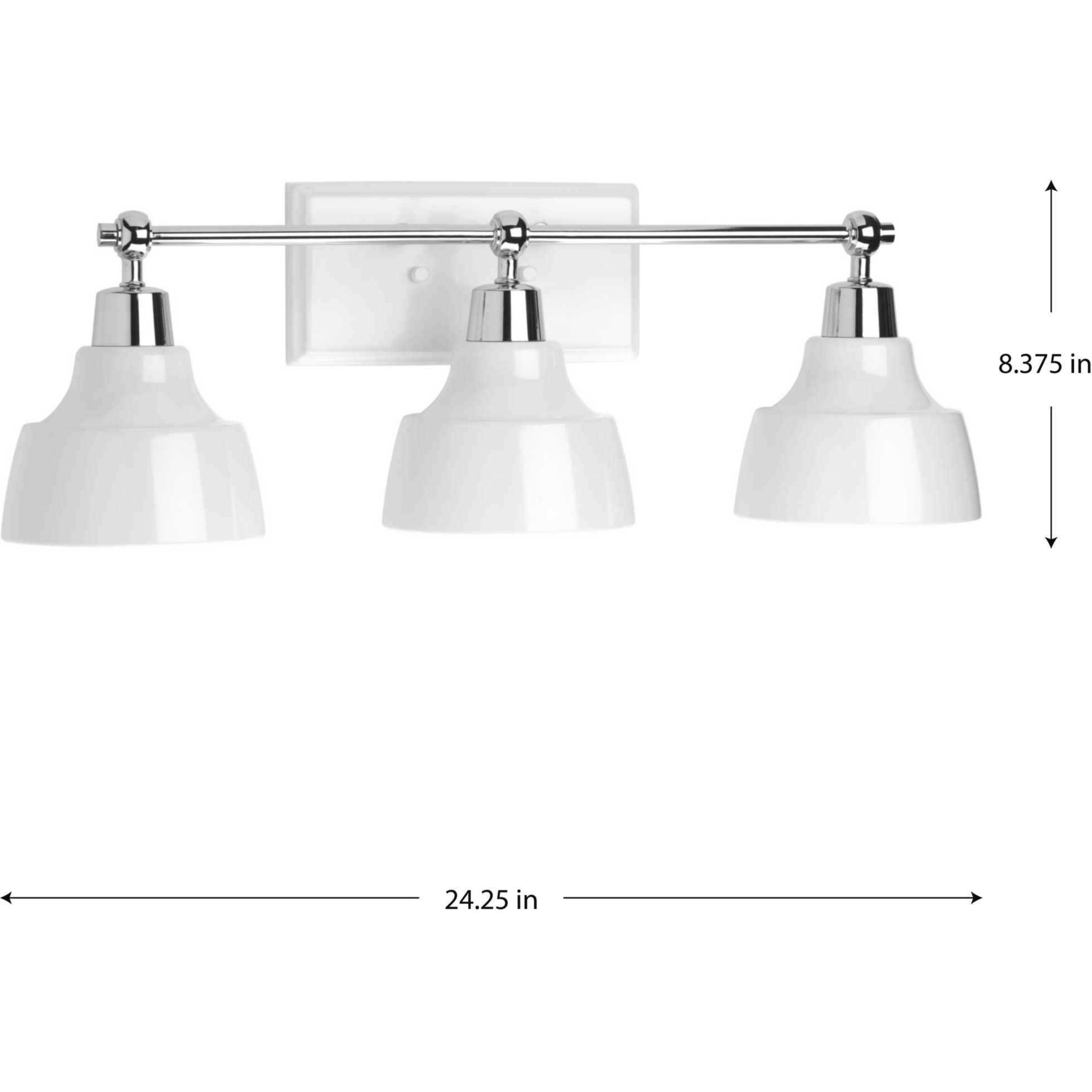 Bramlett 3 Light 24 inch Polished Chrome Bath Vanity Wall Light