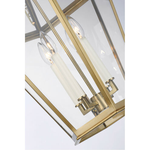 Chapman & Myers Evaline LED 17.5 inch Antique-Burnished Brass Lantern Pendant Ceiling Light, Medium