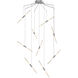 Ballet LED 21.25 inch Bright Satin Aluminum Chandelier Ceiling Light