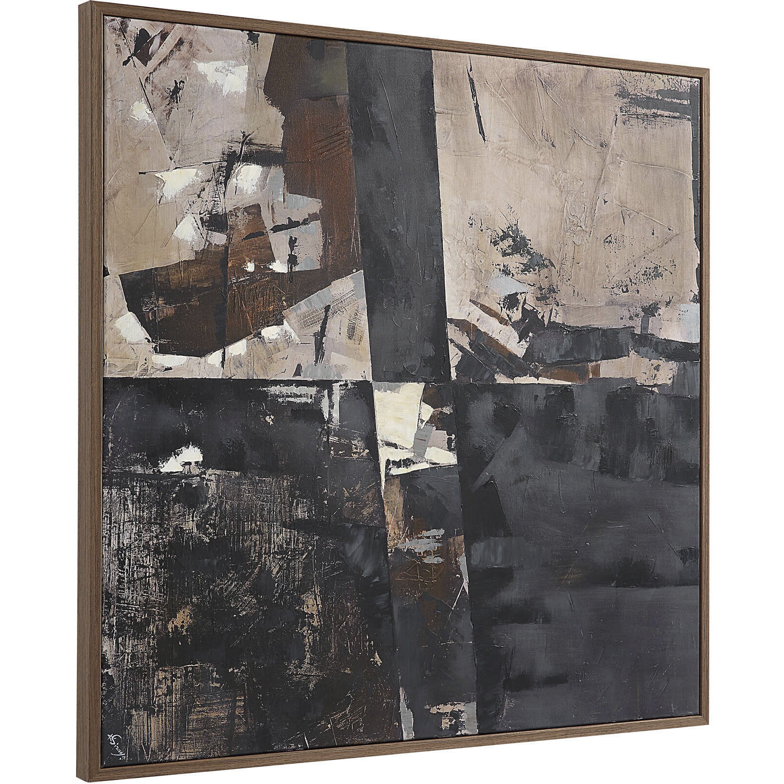 Odysseus Black/Brown Canvas Art