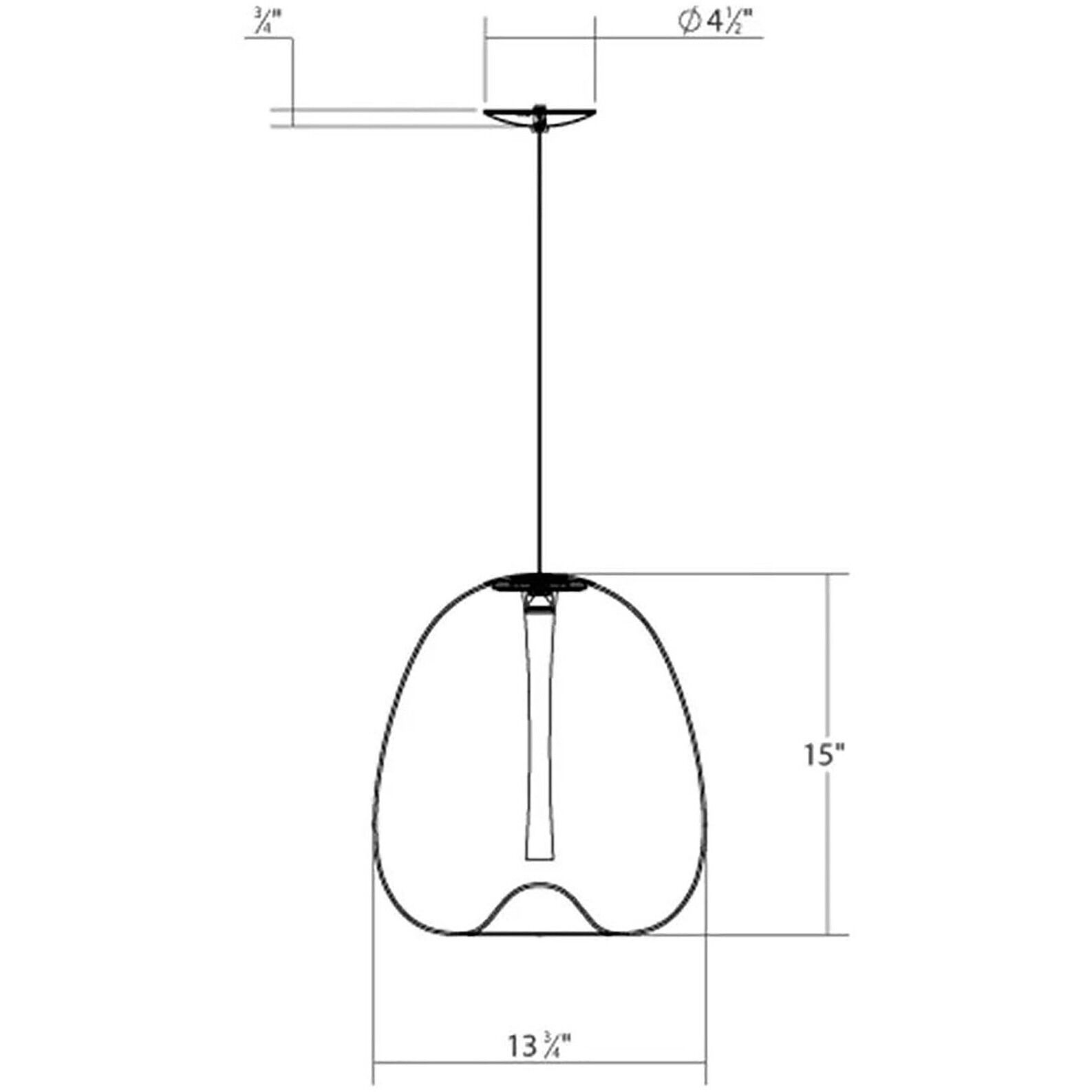 Mela LED 14 inch Satin Black Pendant Ceiling Light
