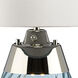 Lena 24 inch Blue Glass Table Lamp Portable Light, Small
