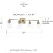 Rory 4 Light 33 inch Aged Brass Vanity Light Wall Light