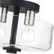 Whitworth 2 Light 12.25 inch Black with Brushed Nickel Accents Semi-Flush Ceiling Light