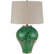 Blarney 31 inch 150 watt Green Table Lamp Portable Light