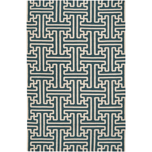 Archive 96 X 60 inch Dark Green, Cream Rug