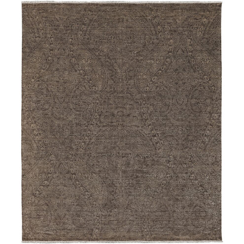 Bayburt 120 X 96 inch Charcoal / Ivory / Brown Handmade Rug