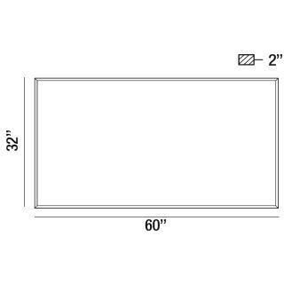 Lumo 60 X 32 inch Silver Mirror, Large