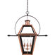 Rue De Royal 4 Light 28 inch Aged Copper Outdoor Hanging Lantern