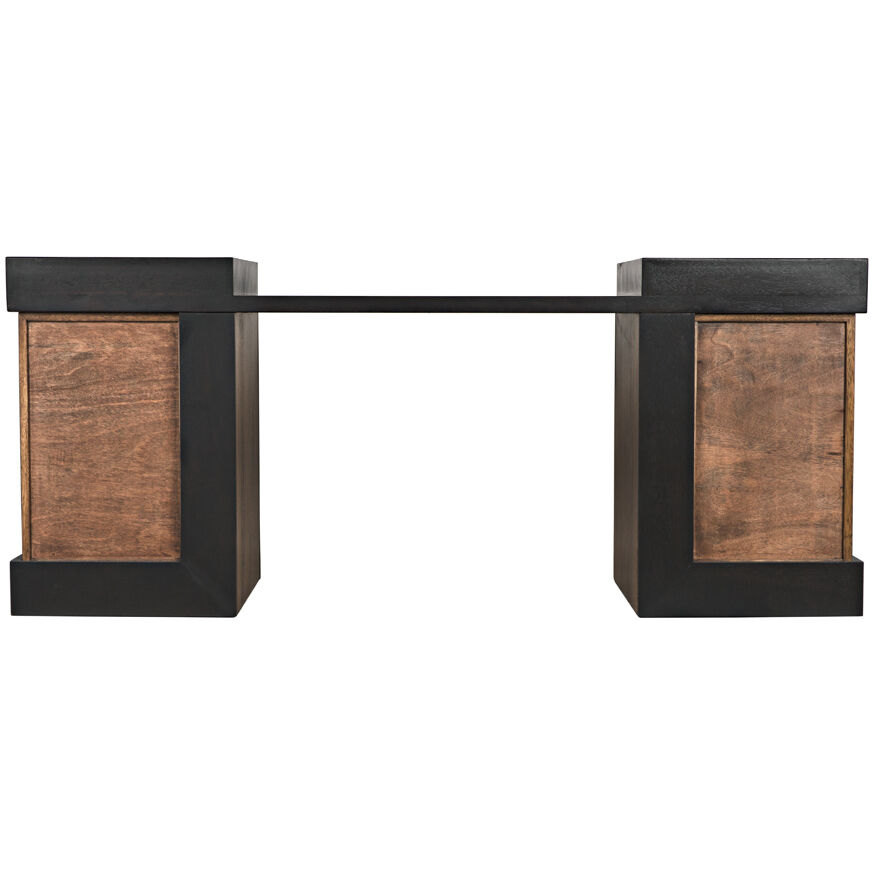 Bentley 76 X 29 inch Dark Walnut and Ebony Walnut Desk