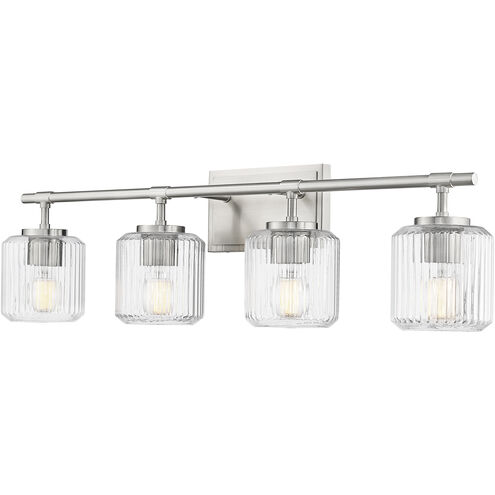 Landon 4 Light 32 inch Brushed Nickel Vanity Wall Light