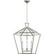 Chapman & Myers Darlana LED 26 inch Polished Nickel Hexagonal Lantern Pendant Ceiling Light, Large