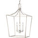 C&M by Chapman & Myers Southold 3 Light 13.5 inch Polished Nickel Hanging Lantern Ceiling Light