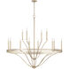 Isabella 12 Light 52 inch Winter Gold Chandelier Ceiling Light