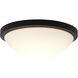 Button LED 11 inch Matte Black LED Flush Mount Ceiling Light