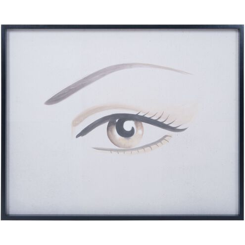 Umber White with Black Framed Wall Art, Eye