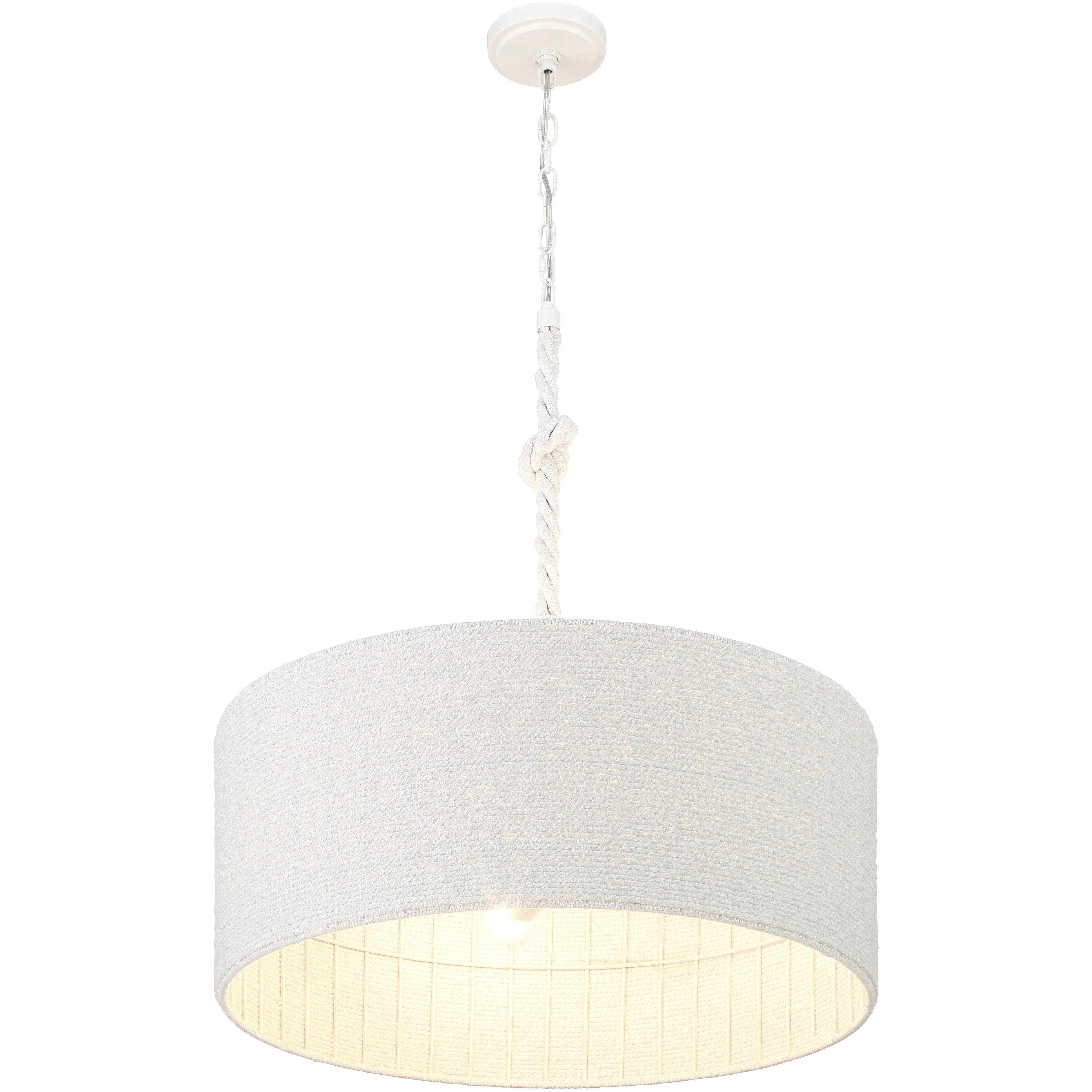 Lodelle 4 Light 24 inch Matte White Pendant Ceiling Light