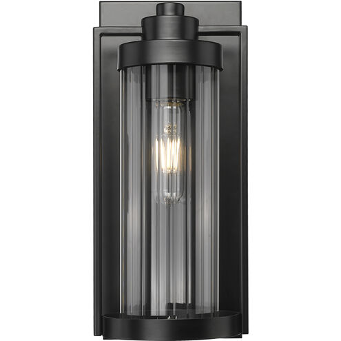 Braselton 1 Light 14 inch Powder Coated Black Outdoor Wall Sconce