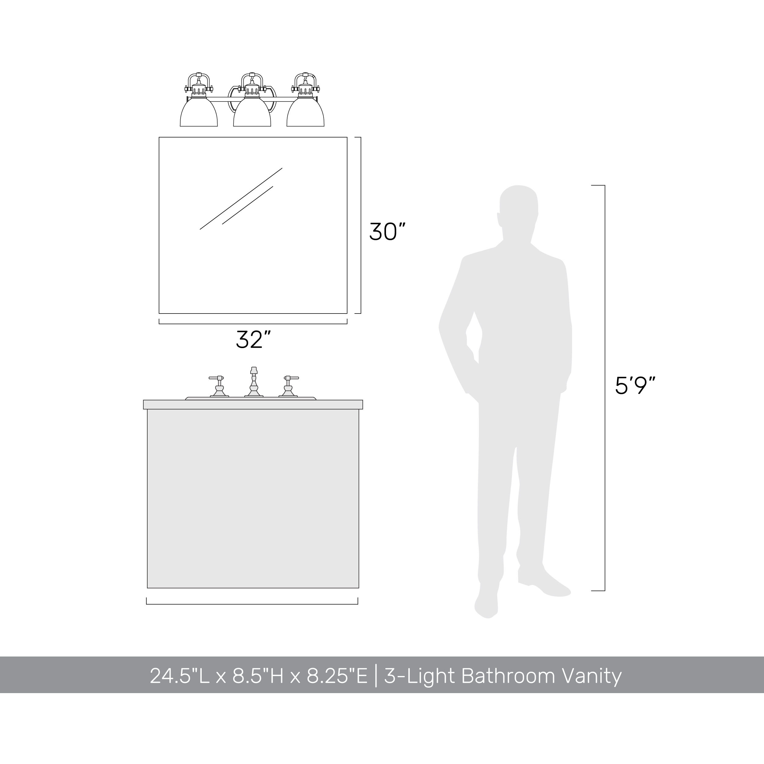 Yep Duncan Vanity Wall Light in Rubbed Bronze