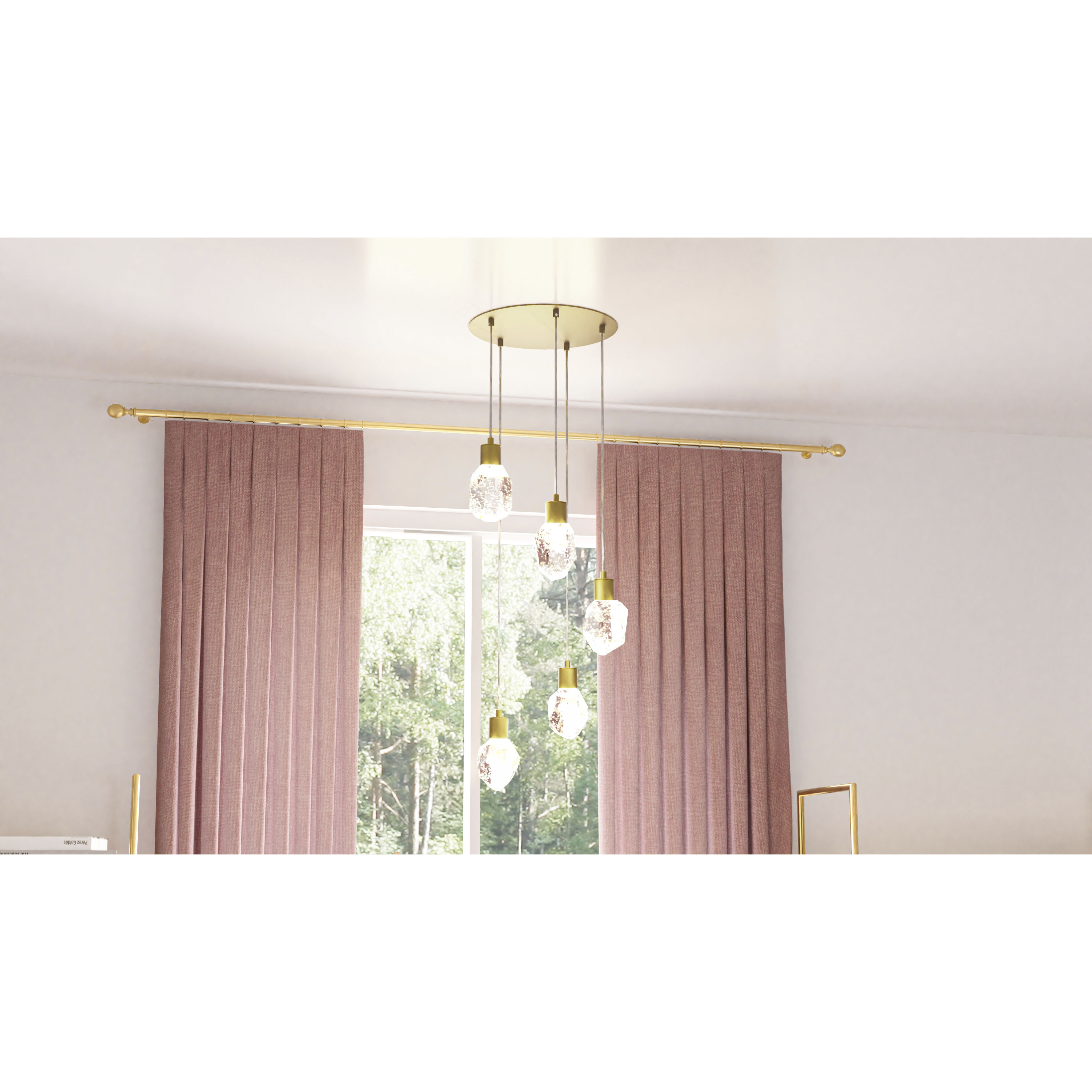 Skye LED 14.5 inch Brushed Gold Pendant Ceiling Light