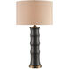 Roark 31.25 inch 150 watt Matte Black/Antique Brass Table Lamp Portable Light