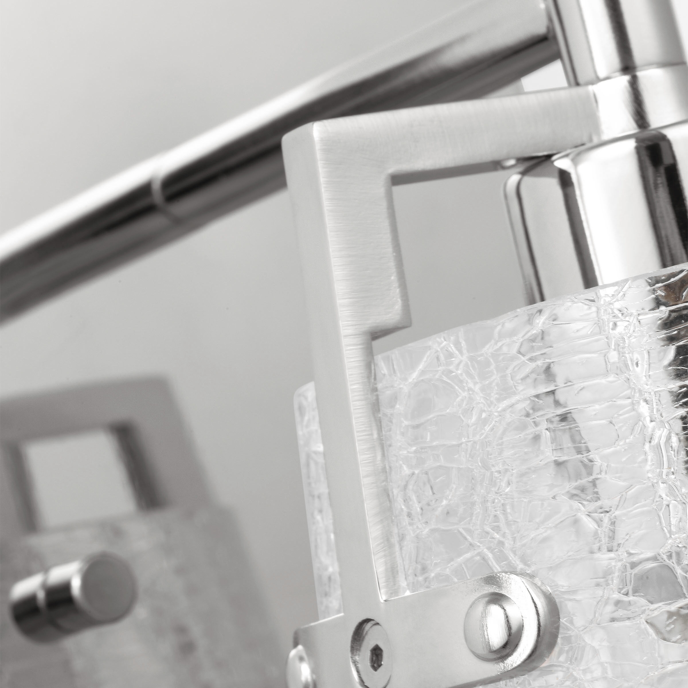 Drew & Jonathan Crofton 1 Light 5.25 inch Chrome Sconce Wall Light in Clear Crackle Glass, Small