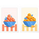 Fruit Bowls Blue and Multi and Orange and Green Framed Art, Propac