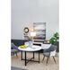 Anita 47.2 inch White Wash/Black Dining Table