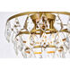 Ella 3 Light 12 inch Brass Flush Mount Ceiling Light