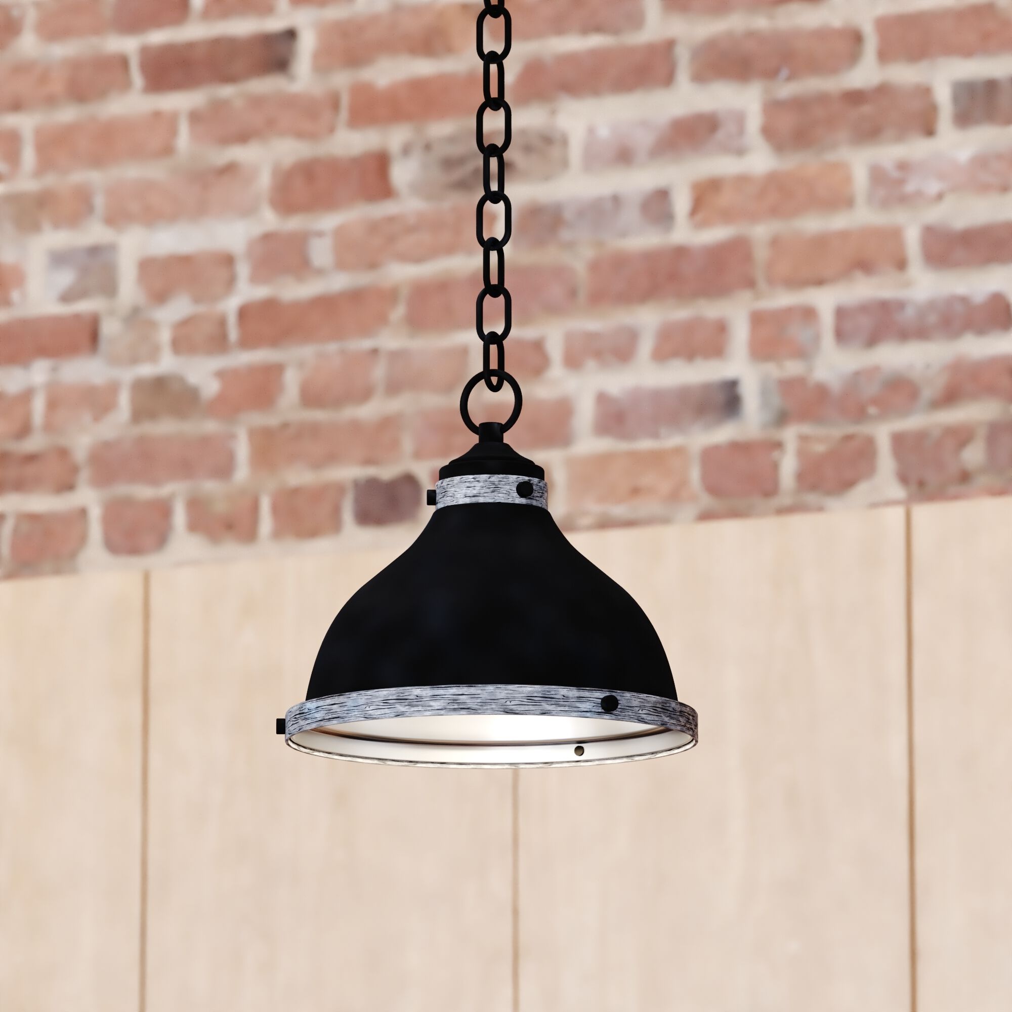 Sheffield LED 10 inch New Bronze and Distressed Ash with Light Silver Inner Pendant Ceiling Light