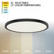 Round LED 24 inch Black Flush Mount Ceiling Light, WAC Limited
